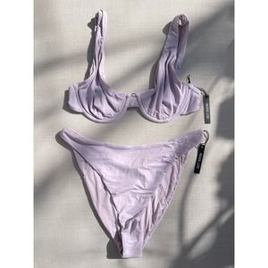 SET Active | NWT Lavender Purple Bralette + Bikini Bottom M